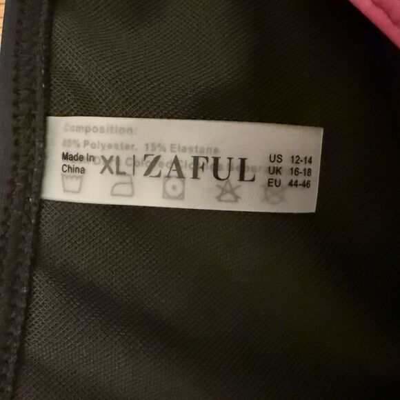 ZAFUL Women's High Cut Bandeau Bikini Set  (11-Black,XL) NWT - Picture 8 of 9